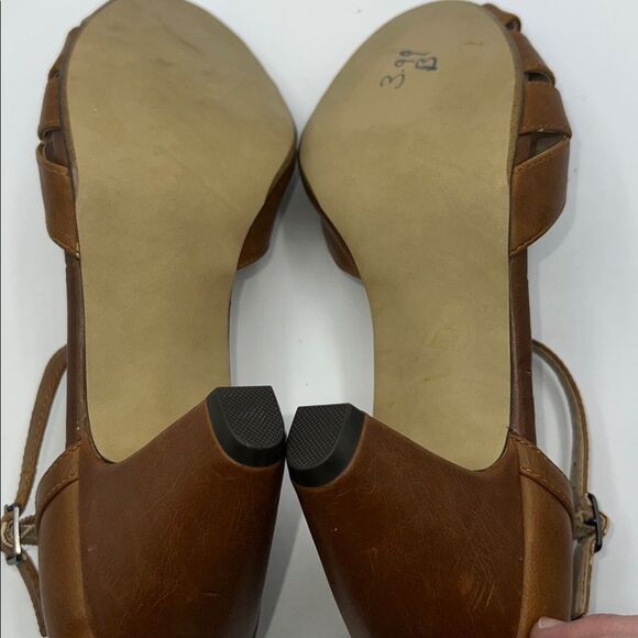 MIX NO 6 Cognac Brown Leather Strappy  Heel-10 - Picture 8 of 9